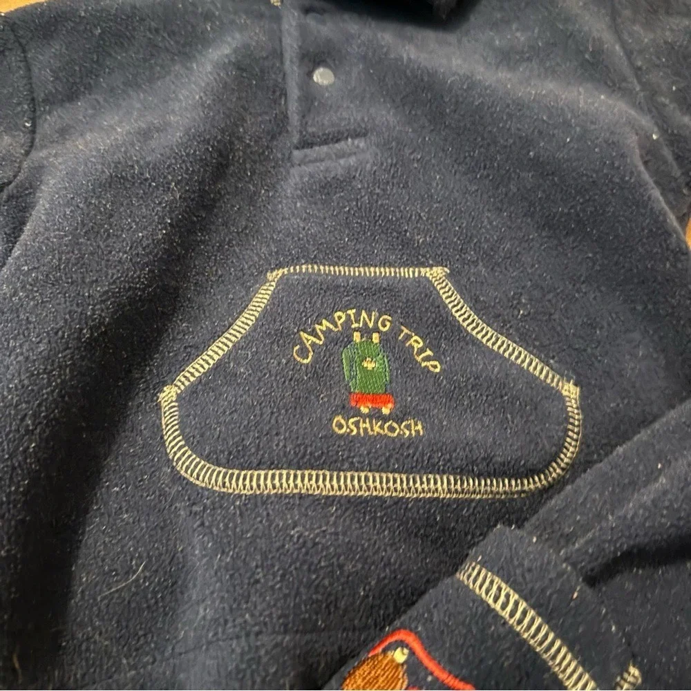 OshKosh Bgosh Baby Boys Navy Blue Fleece Hoodie and Pants Set 6-9 Months